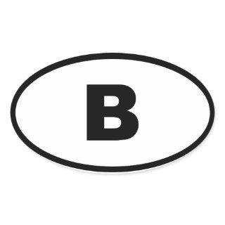 Belgium - B  - European Oval Sticker
