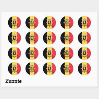 Belgium & Belgian flag patriots, holiday / sports Classic Round Sticker