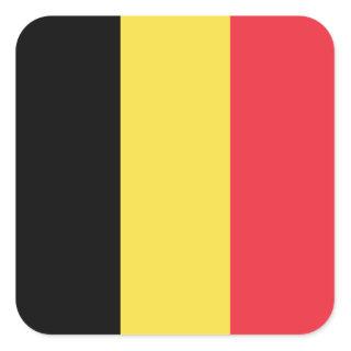 Belgium (Belgian) Flag Square Sticker