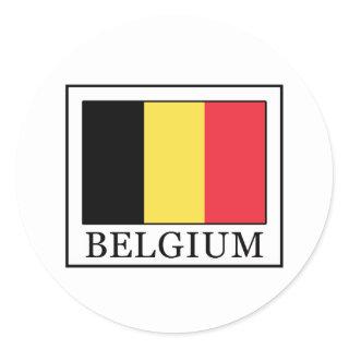 Belgium Classic Round Sticker