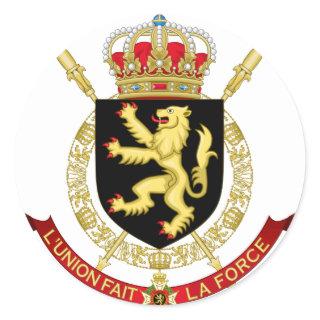 belgium emblem classic round sticker