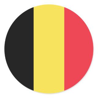 Belgium Flag Classic Round Sticker