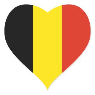 Belgium Flag Heart Sticker