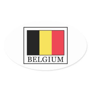 Belgium Oval Sticker