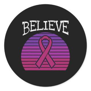 Believe Epilepsy Awareness Pancreatic Lupus Overdo Classic Round Sticker