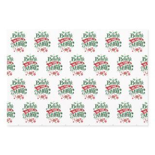 Believe in the Magic Christmas Typography  Sheets