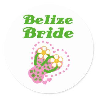Belize Bride Classic Round Sticker