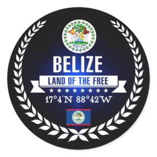 Belize Classic Round Sticker
