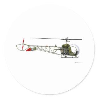 Bell OH-13 Sioux Classic Round Sticker