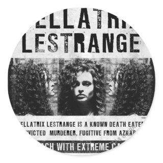 Bellatrix Lestrange Wanted Poster Classic Round Sticker