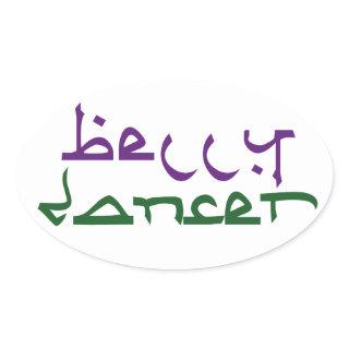 Belly Dancer Oval Sticker