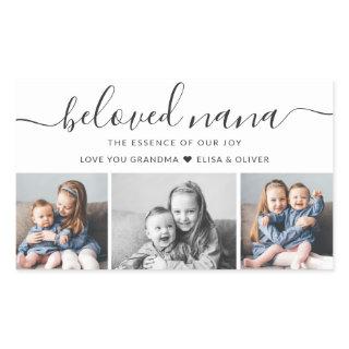 Beloved Nana Grandma Custom Family Photo Keepsake Rectangular Sticker