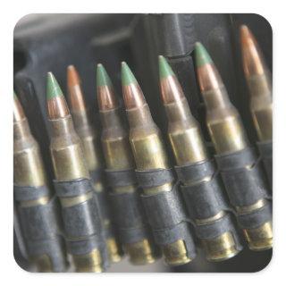 Belted bullets for an M-249 squad automatic wea Square Sticker