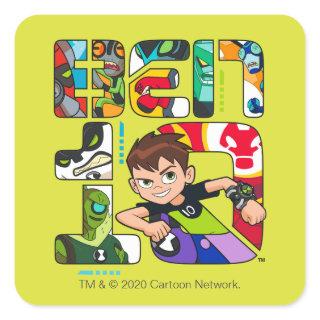 Ben 10 Alien Logo Square Sticker