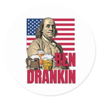 BEN DRANKIN July 4th Classic Round Sticker