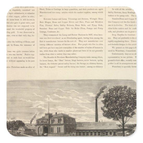 Benedict and Burnham Manfacturing Company Square Sticker