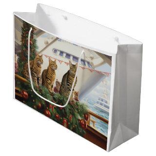 Bengal Cats Christmas Cruise: Pawsome Holiday Large Gift Bag