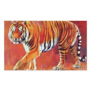 Bengal Tiger Rectangular Sticker