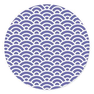 BENIKAKEHANA 203 Seigaiha Waves - Energetic Ver.  Classic Round Sticker