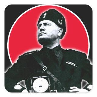 Benito Mussolini Square Sticker