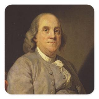 Benjamin Franklin by Joseph Siffred Duplessis Square Sticker