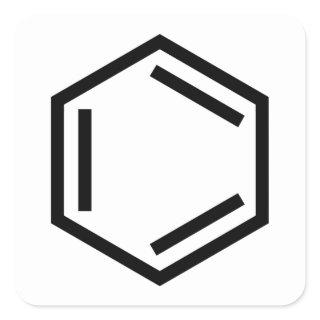 BENZENE RING SYMBOL SQUARE STICKER