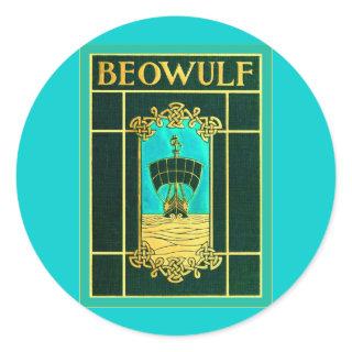 Beowulf ~ Vintage Book Cover Classic Round Sticker