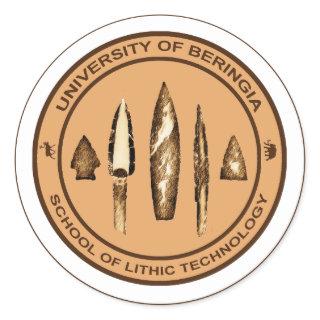 Beringia School of Lithic Technology Classic Round Sticker