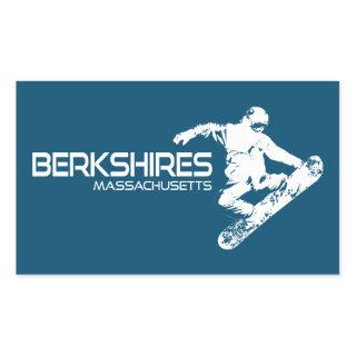 Berkshires Massachusetts Snowboarder Rectangular Sticker