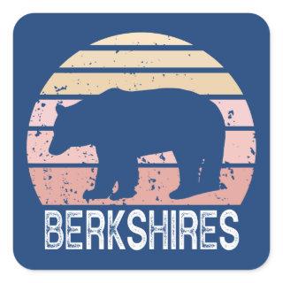 Berkshires Retro Bear Square Sticker