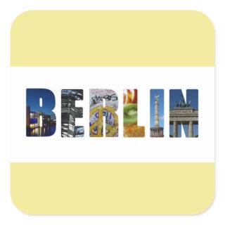 Berlin Germany City Travel Photos Square Sticker