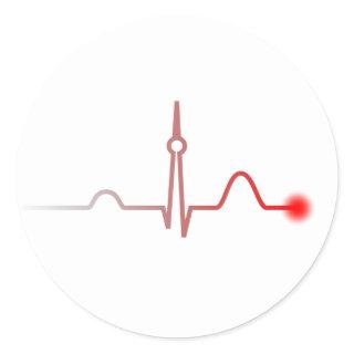 Berlin Heartbeat Classic Round Sticker