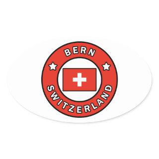 Bern Switzerland Oval Sticker