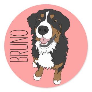 Bernese Mountain Dog  Classic Round Sticker