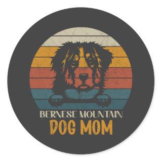 Bernese Mountain Dog Mom, Bernese dog mom Classic Round Sticker