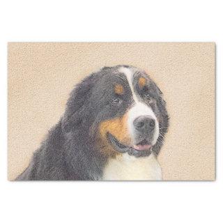 Bernese Mountain Dog Painting - Original Dog Art Tissue Paper