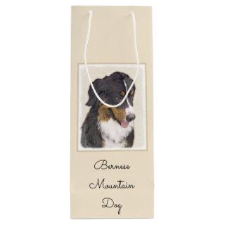 Bernese Mountain Dog Painting - Original Dog Art Wine Gift Bag