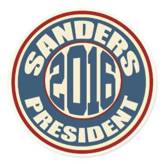 Bernie Sanders for President in 2016 Classic Round Sticker