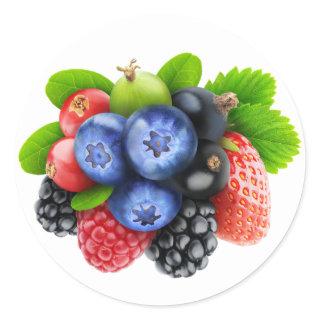 Berries mix classic round sticker