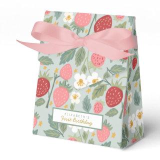 Berry first Strawberry Favor Boxes