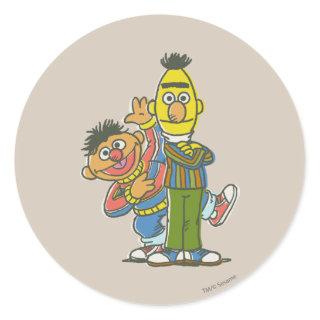 Bert and Ernie Classic Style Classic Round Sticker