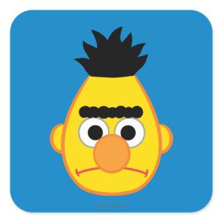Bert Angry Face Square Sticker