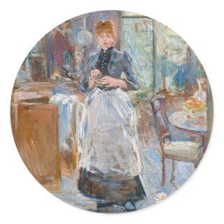 Berthe Morisot - In the Dining Room Classic Round Sticker
