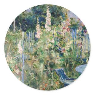 Berthe Morisot - Roses Tremieres Classic Round Sticker