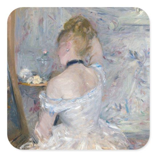 Berthe Morisot - Woman at Her Toilette Square Sticker