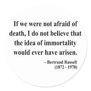 Bertrand Russell Quote 1a Classic Round Sticker