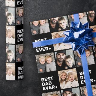 Best dad ever photo heart fathers day black white