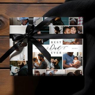 Best Dad Ever Script Fathers Day Photo Collage  Sheets