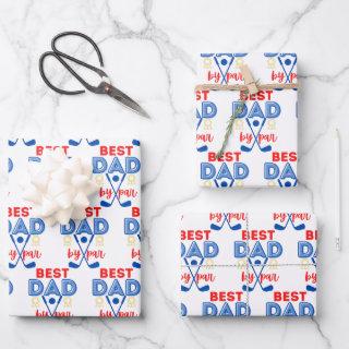 Best Dad Golf  Flat Sheet Set of 3