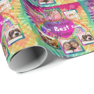 Best Ever Tie Dye Image Photo Gift Wrap HAMbWG